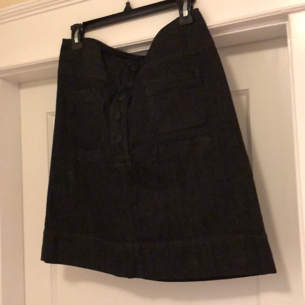 French Connection Black Denim Skirt